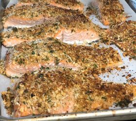s 10 easy salmon recipes that are nutritious and delicious, Garlic Parmesan Crusted Salmon