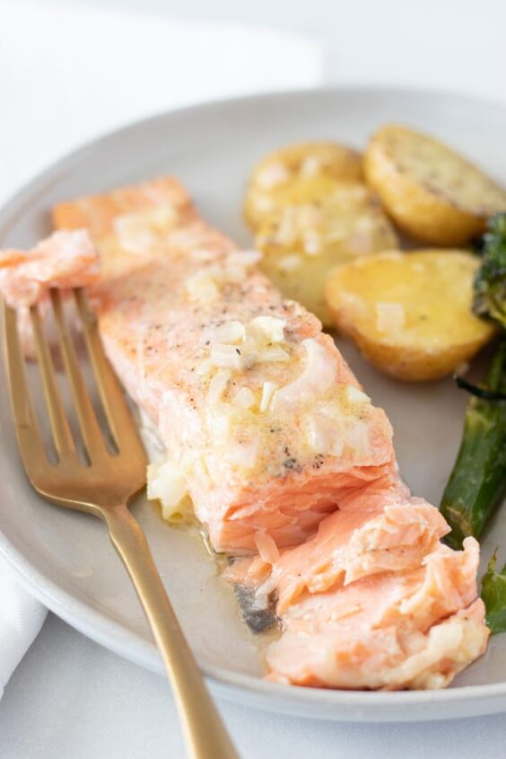 s 10 easy salmon recipes that are nutritious and delicious, Sheet Pan Salmon With Broccolini And Baby Potatoes