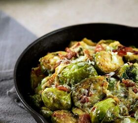 Keto-Friendly Creamy Brussel Sprouts With Bacon