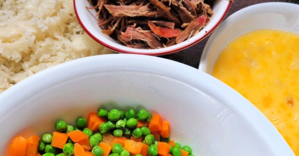 Leftover Shredded Pork Fried Rice Recipe On The Blackstone | Foodtalk