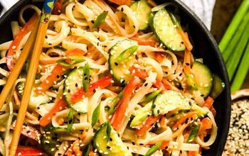 Rice Noodle Salad With Miso Ginger Dressing