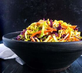 rice noodle salad with miso ginger dressing