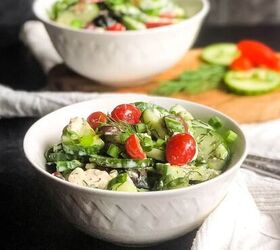 rice noodle salad with miso ginger dressing