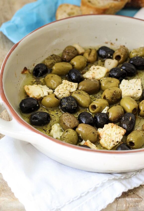 roasted olives feta cheese and garlic recipe