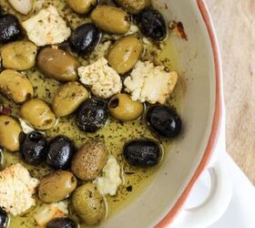 Roasted Olives, Feta Cheese and Garlic Recipe