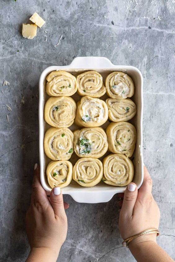 garlic parmesan rolls, Bake