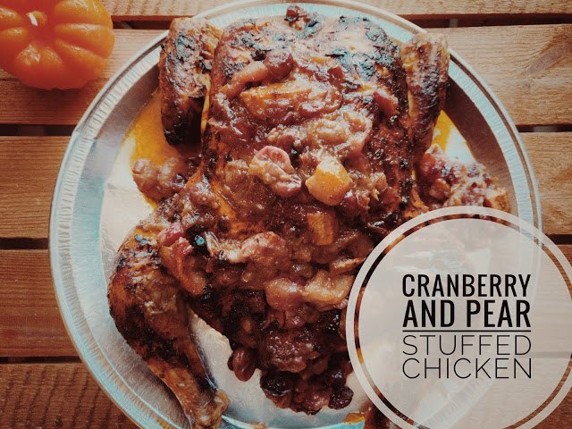 cranberry pear stuffed chicken