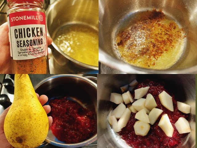 cranberry pear stuffed chicken