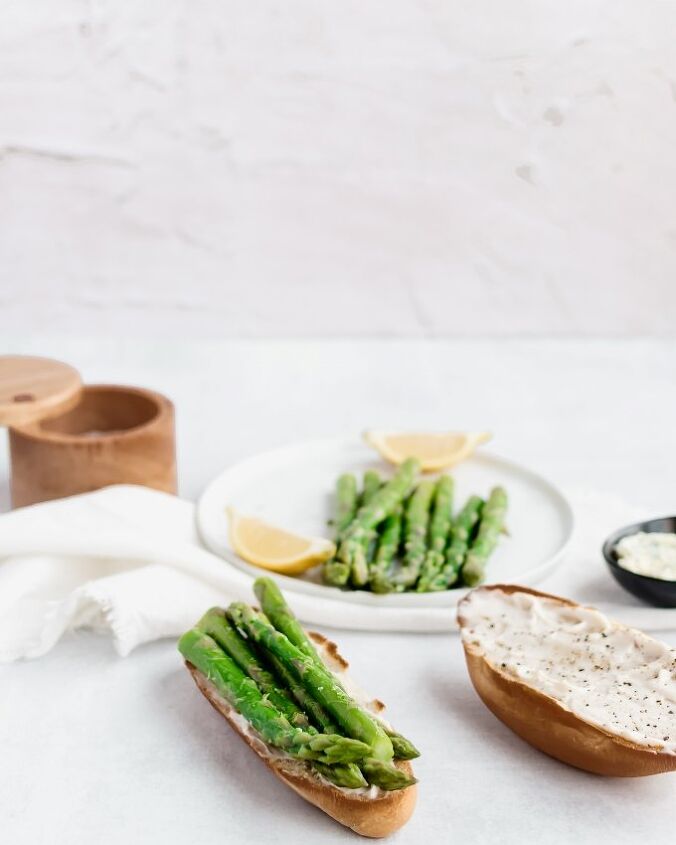 open faced asparagus sandwiches
