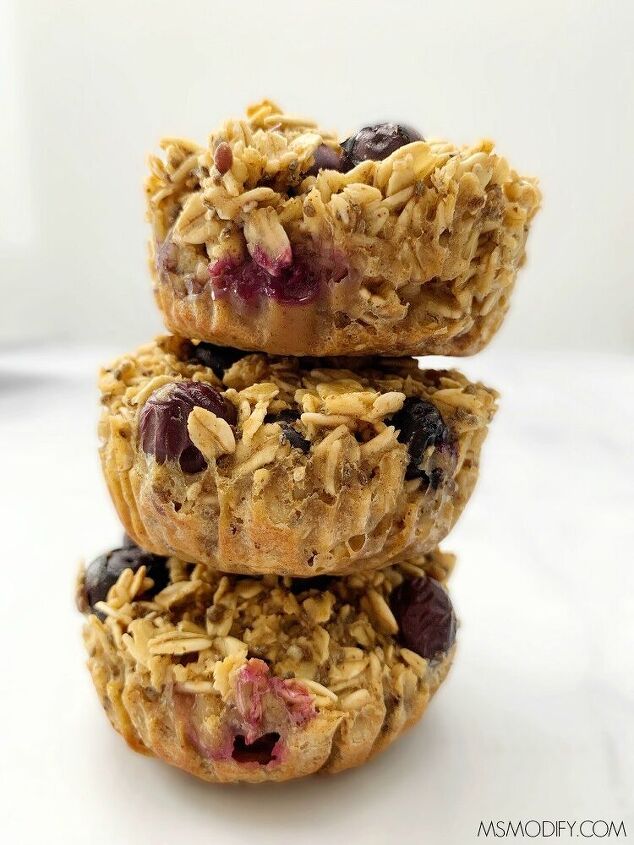 baked blueberry gluten free oatmeal cups