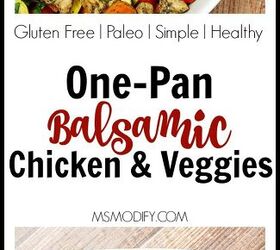 one pan balsamic chicken and veggies