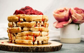 Grown Up PB&J Waffles With Boozy Toppings