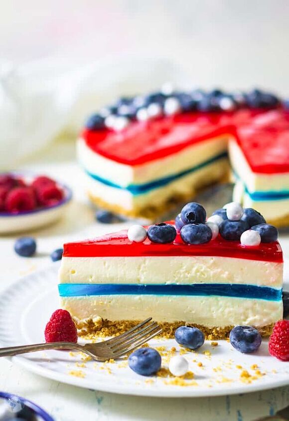 no bake red white blue jello cheesecake