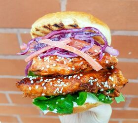 Korean Style Chicken Burger Recipe, Easy and Delicious