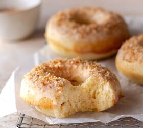 lemon baked donuts with toasted coconut glaze