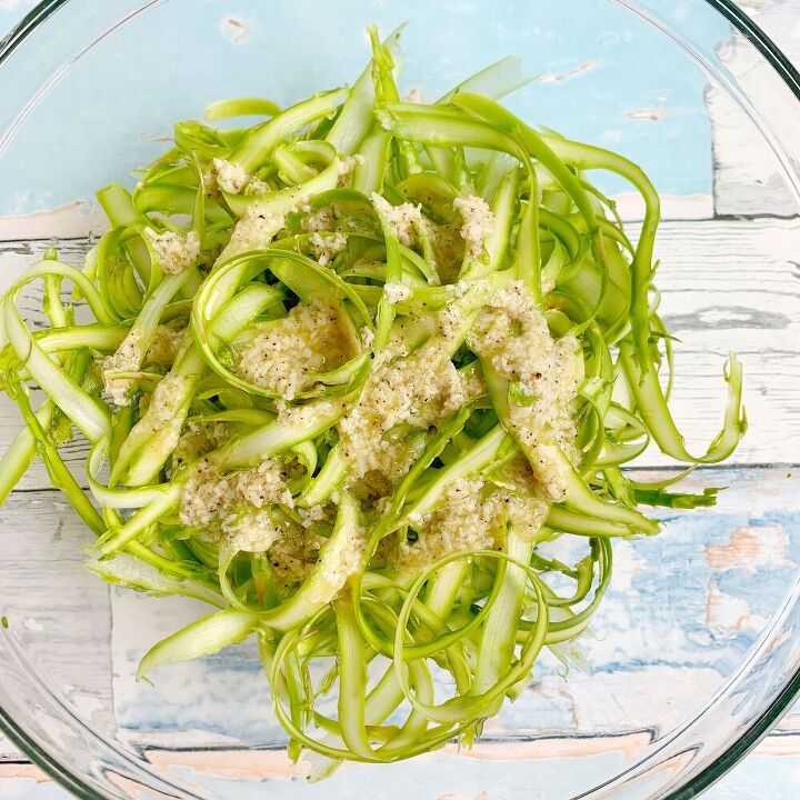 shaved asparagus salad
