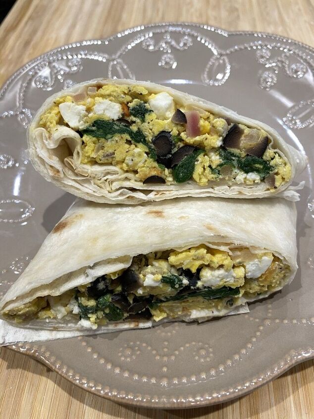 s 10 burritos and sandwich wraps that are amazingly delicious, Greek Breakfast Wrap Burrito