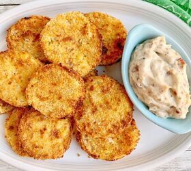air fried green tomatoes with bacon aioli