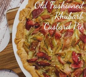 old fashioned rhubarb custard pie