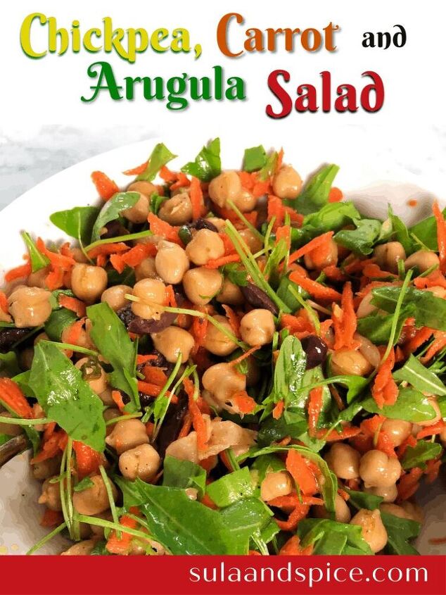 chickpea carrot and arugula salad