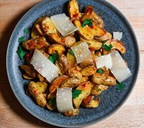 crispy potatoes with calabrian chili vinaigrette
