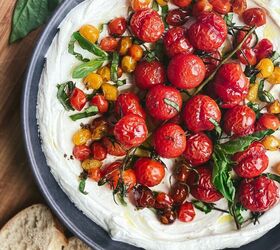 This whipped cheese spread with baked cherry tomatoes might be simple, but—wow—is it delicious