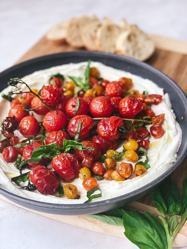 whipped goat cheese with slow roasted tomatoes