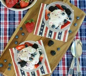 s 12 delicious red white and blue desserts for your july 4th bbq party, Red White Blueberry No Churn Ice Cream