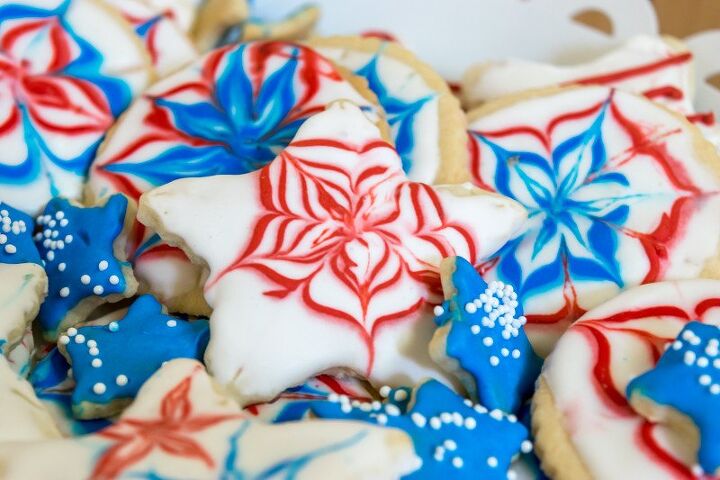 s 12 delicious red white and blue desserts for your july 4th bbq party, 4th of July Cookies Recipe Nourish and Nest