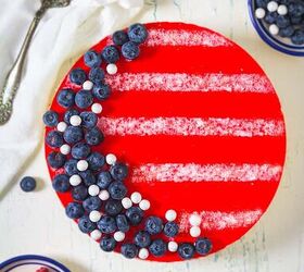 s 12 delicious red white and blue desserts for your july 4th bbq party, No Bake Red White Blue Jello Cheesecake