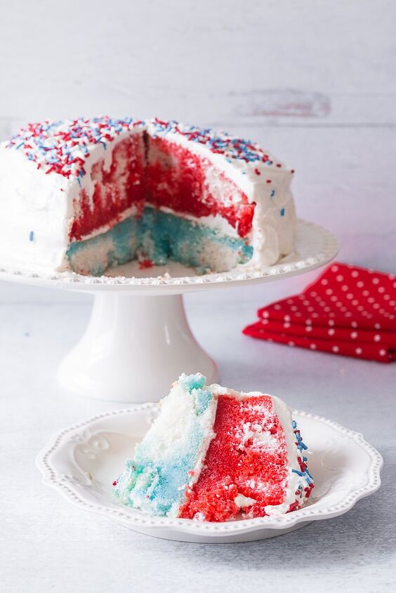s 12 delicious red white and blue desserts for your july 4th bbq party, How to Make a Festive Patriotic Poke Cake