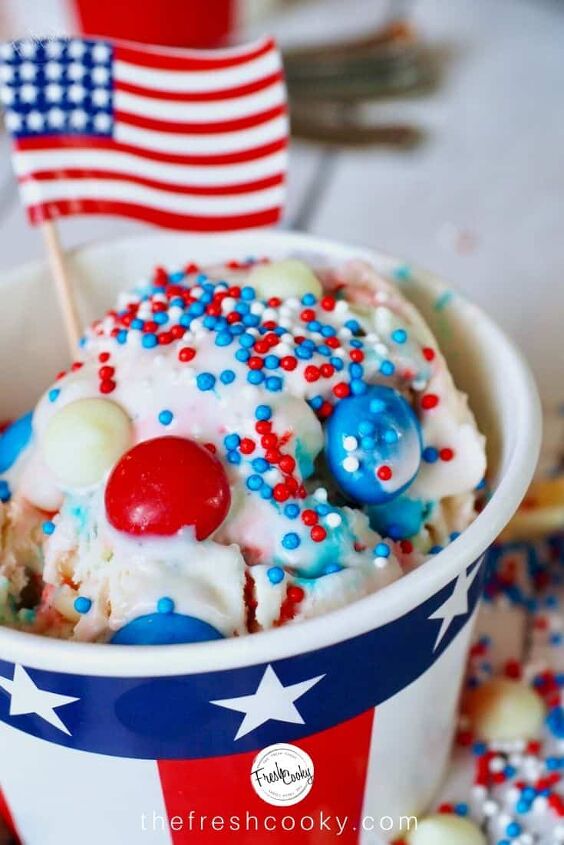 s 12 delicious red white and blue desserts for your july 4th bbq party, Patriotic No Churn Ice Cream