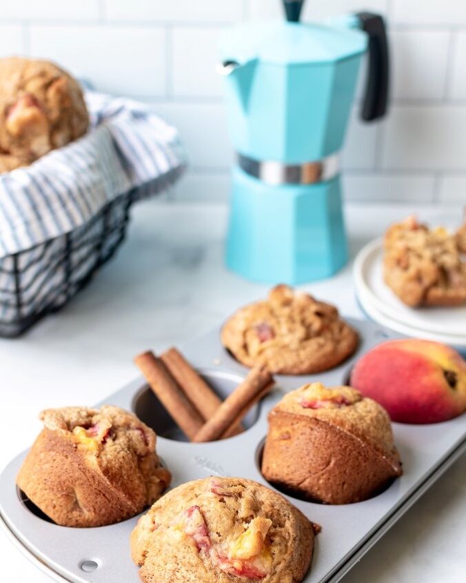 the best spiced peach muffins