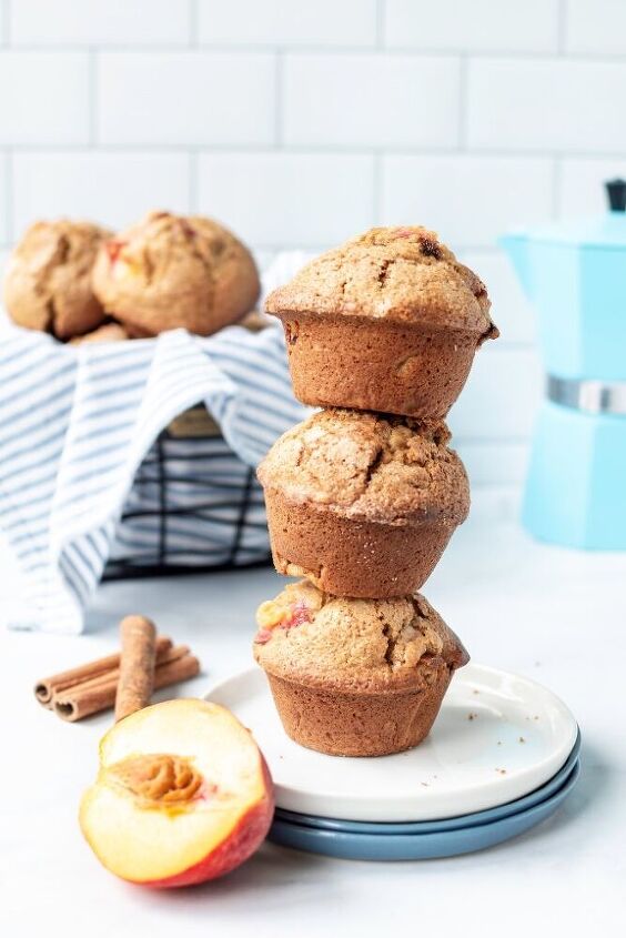 the best spiced peach muffins