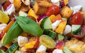 Summer Panzanella Salad With Peaches