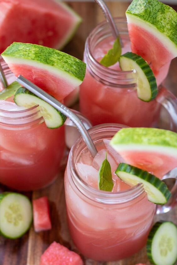 watermelon cucumber basil lemonade