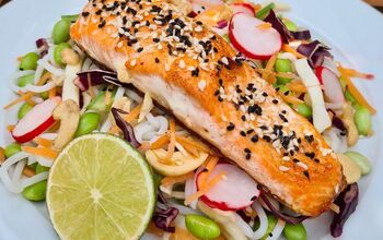 Pan Fried Salmon With Crunchy Asian Noodle Salad