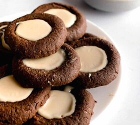 Dark Chocolate Tahini Thumbprint Cookies