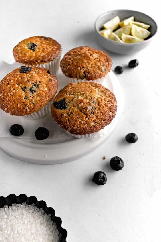 bakery style lemon blueberry muffins