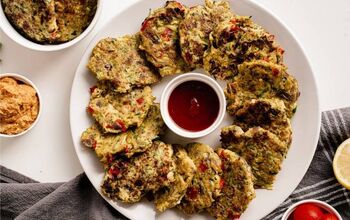 How to Make Crispy Zucchini Fritters With Broccoli (Vegan Recipe)