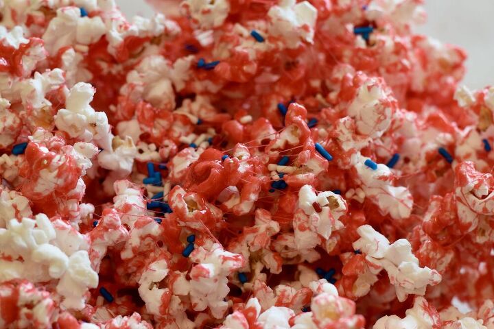 red white blue popcorn