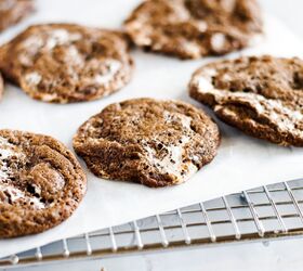 Ooey-gooey, hot marshmallow goodness tucked inside a chocolate graham cookie