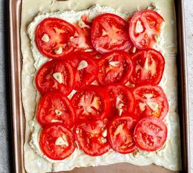 whipped goat cheese and tomato tart