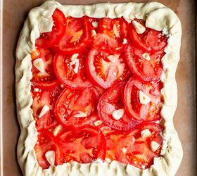 whipped goat cheese and tomato tart