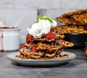 Funnel Cakes & Fresh Strawberry Compote