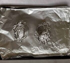 vegan stuffed sweet potatoes gluten free grain free, step 1 Wrap potatoes in foil and stick them in the oven for 1 hour