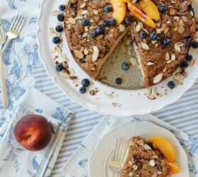 Peach and Blueberry-Almond Coffee Cake