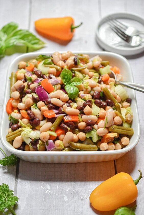 10 minute four bean salad