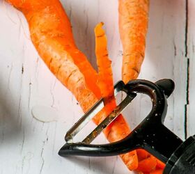 post, Process Shot for Grilled Mediterranean Carrots Peeling Carrots