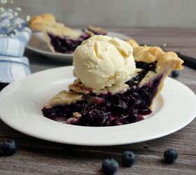 This pie crust is amazing, but the thick, sticky blueberry filling is HEAVENLY